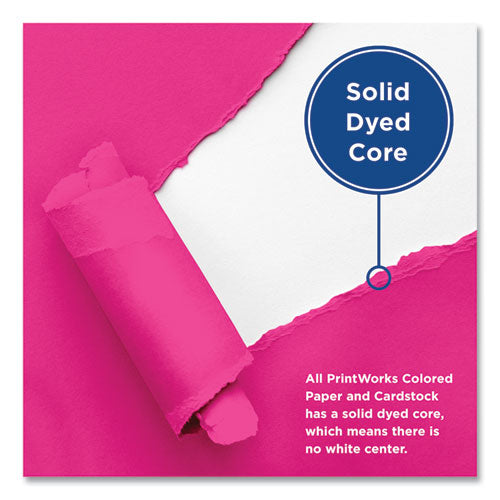 Image of PrintWorks® Professional Color Paper, 24 lb Text Weight, 8.5 x 11, Fuchsia, 500/Ream