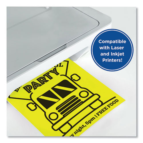 Image of PrintWorks® Professional Color Paper, 24 lb Text Weight, 8.5 x 11, Lemon Yellow, 500/Ream