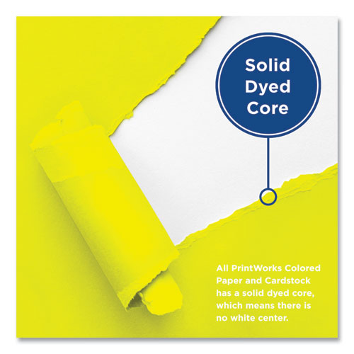Image of PrintWorks® Professional Color Paper, 24 lb Text Weight, 8.5 x 11, Lemon Yellow, 500/Ream