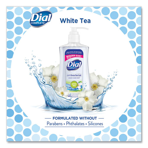 Image of Dial® Antibacterial Liquid Hand Soap, White Tea Scent, 11 oz, 12/Carton