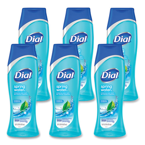 Image of Dial® Body Wash, Spring Water Scent, 16 oz, 6/Carton
