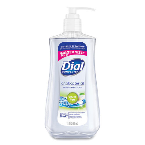 Image of Dial® Antibacterial Liquid Hand Soap, White Tea Scent, 11 oz, 12/Carton