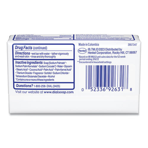Image of Dial® Deodorant Bar Soap, Iconic Dial Soap Scent, 4 oz, 36/Carton