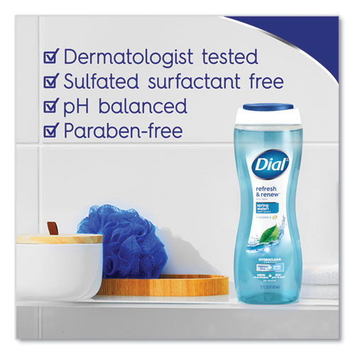 Image of Dial® Body Wash, Spring Water Scent, 16 oz, 6/Carton