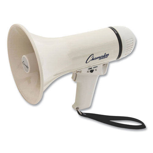 Image of Champion Sports Megaphone, 4 W to 8 W, 400 yds Range, White