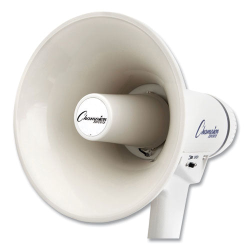 Image of Champion Sports Megaphone, 4 W to 8 W, 400 yds Range, White