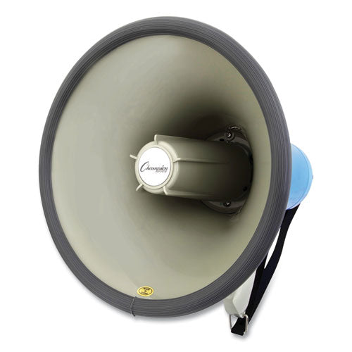 Image of Champion Sports Megaphone, 12 W to 25 W, 1,000 yds Range, White/Blue