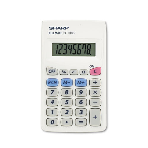 Image of Sharp® El233sb Pocket Calculator, 8-Digit Lcd