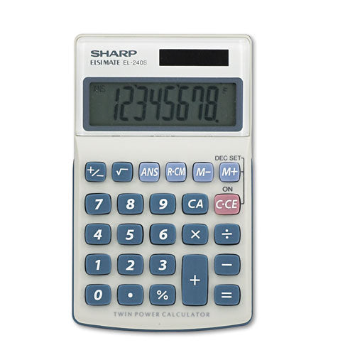 Image of Sharp® El240sb Handheld Business Calculator, 8-Digit Lcd