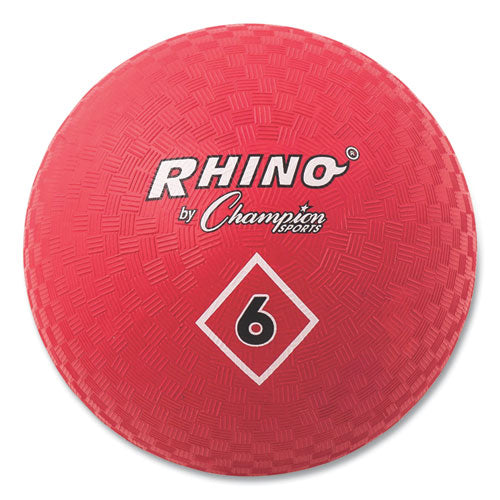Image of Champion Sports Playground Ball, 6" Diameter, Red