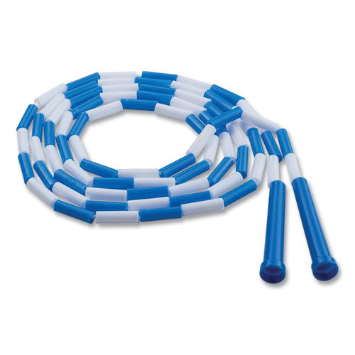 Image of Champion Sports Segmented Plastic Jump Rope, 9 ft, Blue/White