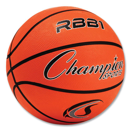Image of Champion Sports Rubber Sports Ball, For Basketball, No. 7 Size, Official Size, Orange