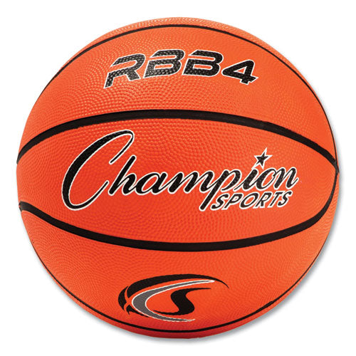 Image of Champion Sports Rubber Sports Ball, For Basketball, No. 6, Intermediate Size, Orange