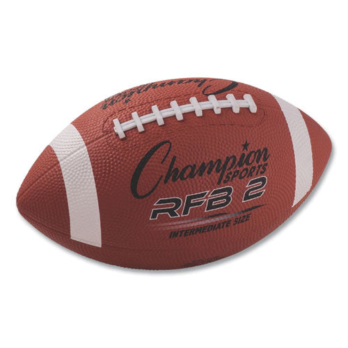 Image of Champion Sports Rubber Sports Ball, For Football, Intermediate Size, Brown