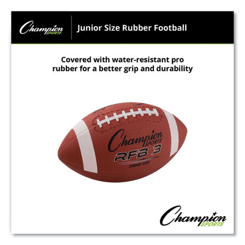Image of Champion Sports Rubber Sports Ball, For Football, Junior Size, Brown