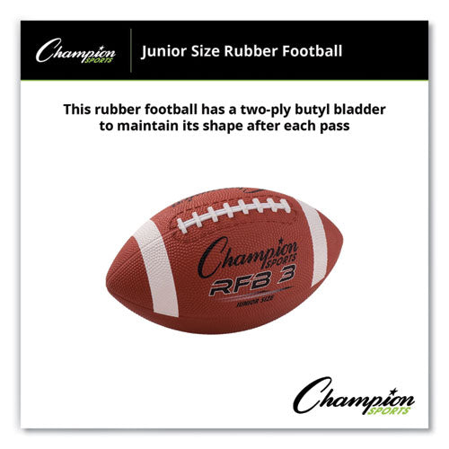 Image of Champion Sports Rubber Sports Ball, For Football, Junior Size, Brown