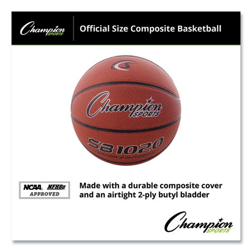 Image of Champion Sports Composite Basketball, Official Size, Brown