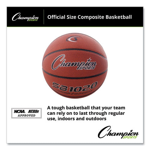 Image of Champion Sports Composite Basketball, Official Size, Brown