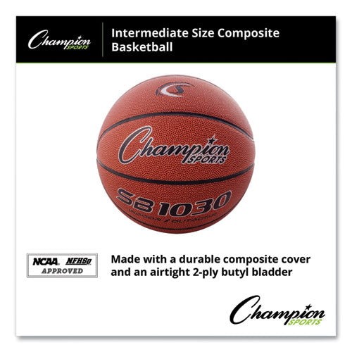Image of Champion Sports Composite Basketball, Official Intermediate Size, Brown