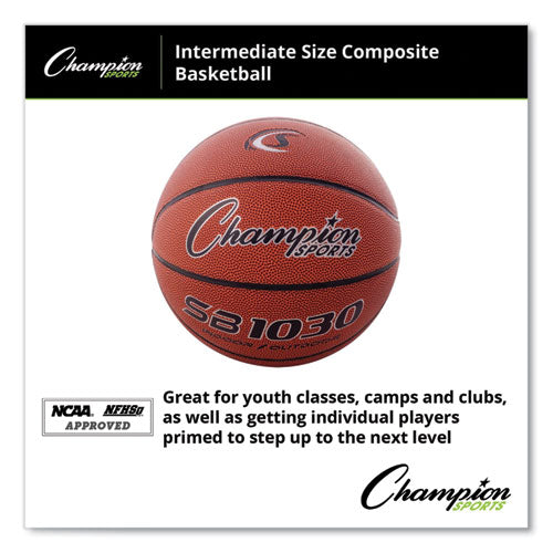 Image of Champion Sports Composite Basketball, Official Intermediate Size, Brown