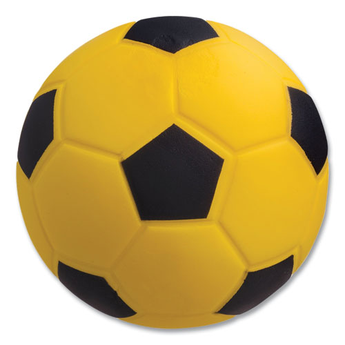 Image of Champion Sports Coated Foam Sport Ball, For Soccer, Playground Size, Yellow
