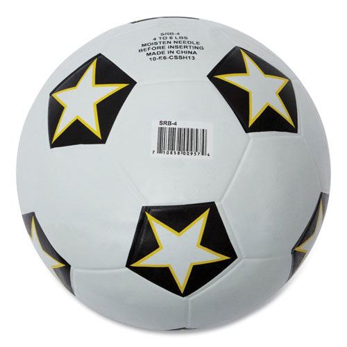 Image of Champion Sports Rubber Sports Ball, For Soccer, No. 4 Size, White/black