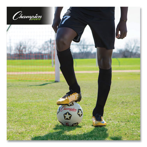 Image of Champion Sports Rubber Sports Ball, For Soccer, No. 5 Size, White/black