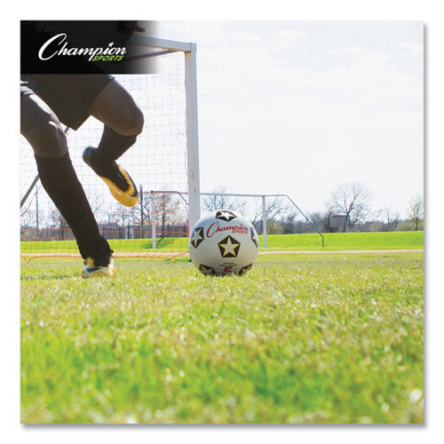 Image of Champion Sports Rubber Sports Ball, For Soccer, No. 5 Size, White/black
