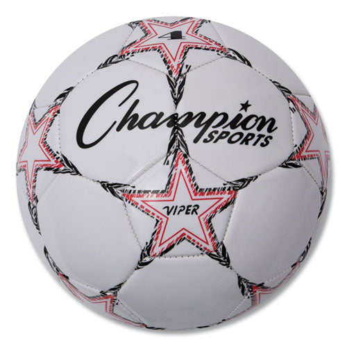 Image of Champion Sports Viper Soccer Ball, No. 4 Size, 8" To 8.25" Diameter, White