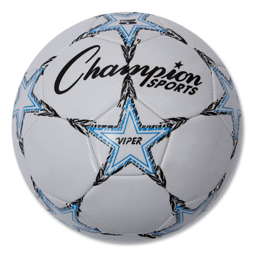 Image of Champion Sports Viper Soccer Ball, No. 5. Size, 8.5" To 9" Diameter, White