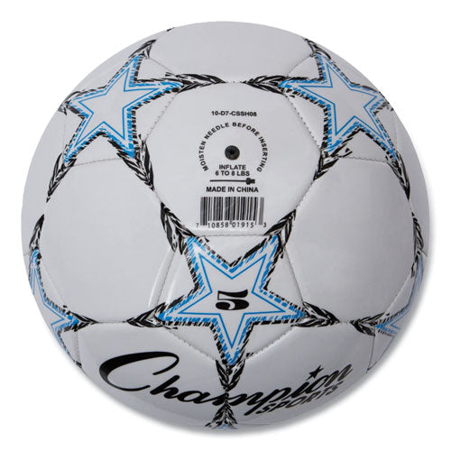 Image of Champion Sports Viper Soccer Ball, No. 5. Size, 8.5" To 9" Diameter, White
