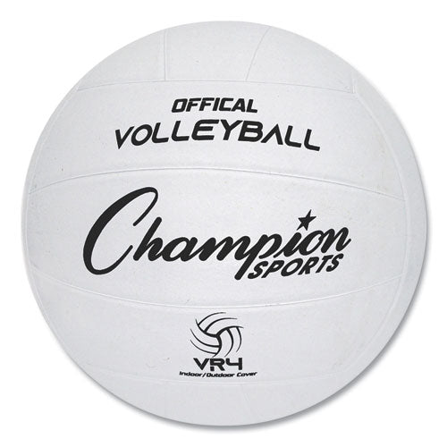 Image of Champion Sports Rubber Volleyball, Official Size, White