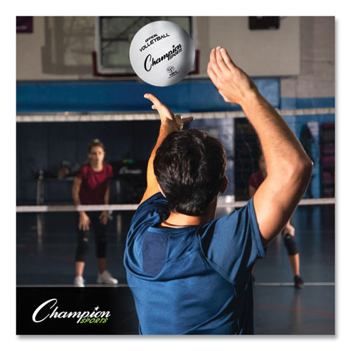 Image of Champion Sports Rubber Volleyball, Official Size, White