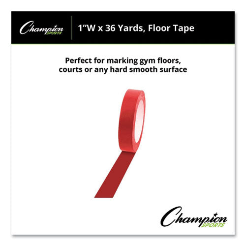 Image of Champion Sports Floor Tape, 1" X 36 Yds, Red
