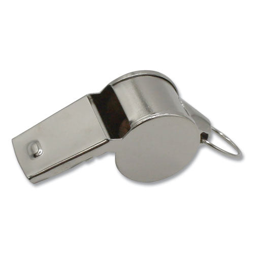 Image of Champion Sports Sports Whistle, Medium Weight, Metal, Silver, Dozen