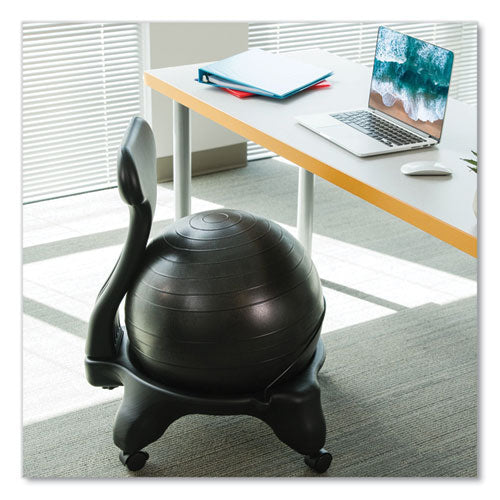 Image of Champion Sports Fitpro Ball Chair, Supports Up To 200 Lb, Gray