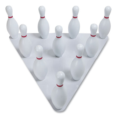 Image of Champion Sports Bowling Set, Plastic/Rubber, White, 10 Bowling Pins, 1 Bowling Ball