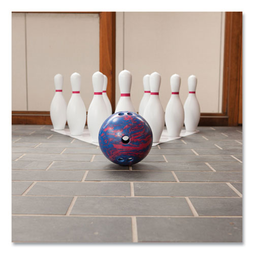 Image of Champion Sports Bowling Set, Plastic/Rubber, White, 10 Bowling Pins, 1 Bowling Ball