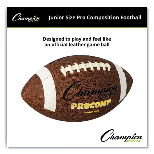 Image of Champion Sports Pro Composite Football, Junior Size, Brown