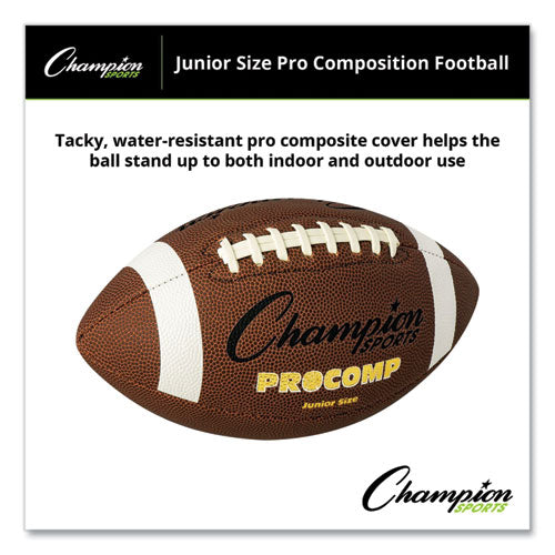 Image of Champion Sports Pro Composite Football, Junior Size, Brown
