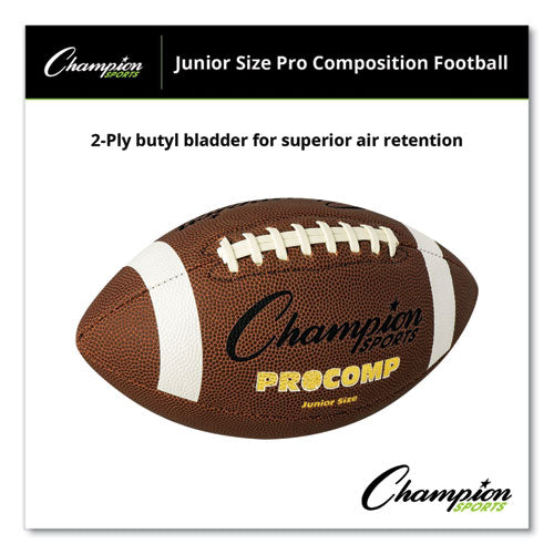 Image of Champion Sports Pro Composite Football, Junior Size, Brown