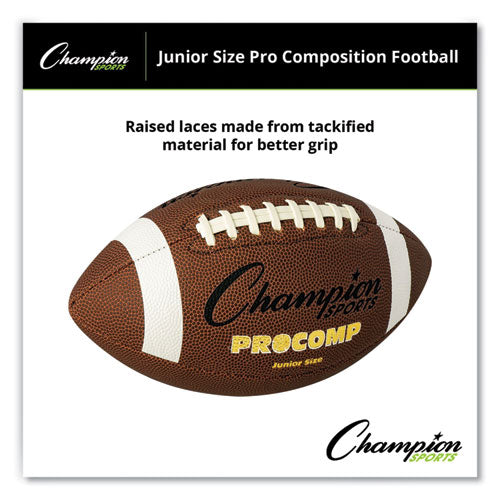 Image of Champion Sports Pro Composite Football, Junior Size, Brown