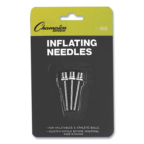Image of Champion Sports Nickel-Plated Inflating Needles For Electric Inflating Pump, 3/pack