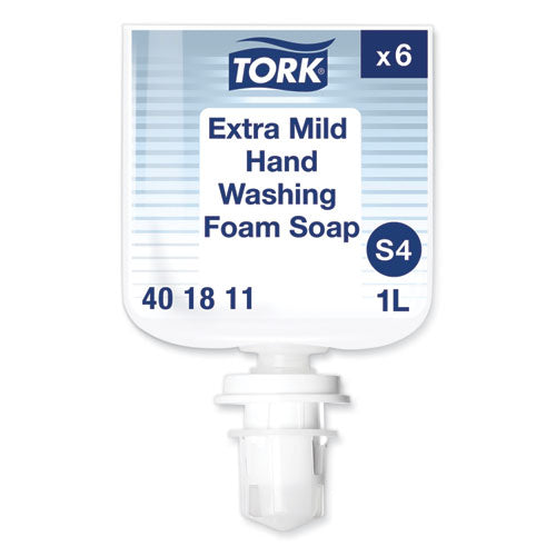 Image of Tork® Extra Mild Foam Soap Refill, Unscented, 1 L, 6/Carton