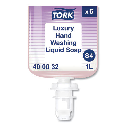 Image of Tork® Luxury Liquid Soap Refill, Soft Rose Scent, 1 L, 6/Carton