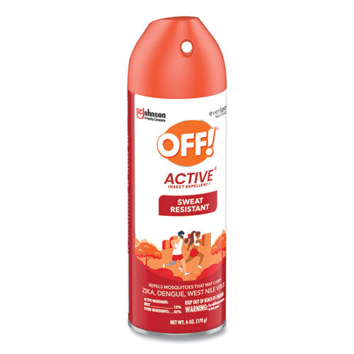 Image of OFF!® ACTIVE Insect Repellent, 6 oz Aerosol Spray, 12/Carton