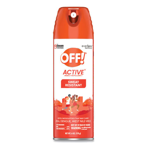 Image of OFF!® ACTIVE Insect Repellent, 6 oz Aerosol Spray, 12/Carton