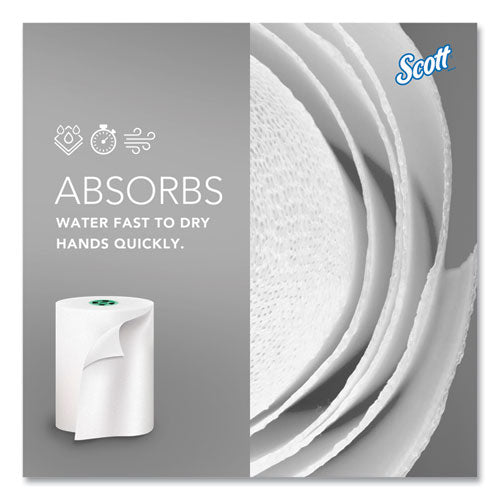 Image of Scott® Pro Hard Roll Paper Towels with Absorbency Pockets, for Scott Pro Dispenser, Green Core Only, 1-Ply, 7.5" x 900 ft,6 Rolls/CT