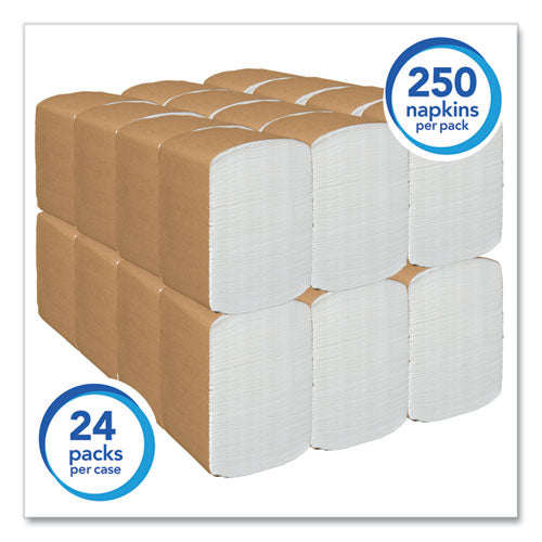 Image of Scott® Full Fold Dispenser Napkins, 1-Ply, 13 X 12, White, 375/pack, 16 Packs/carton