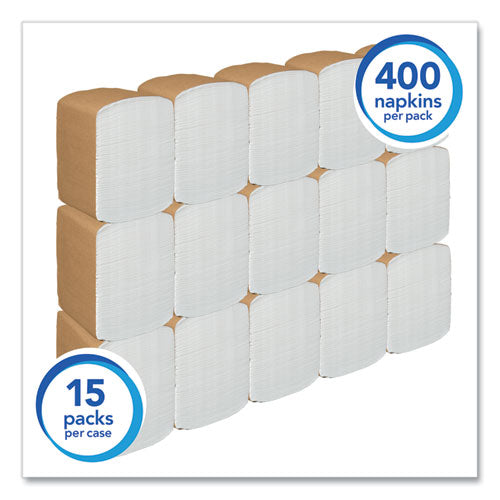 Image of Scott® Full-Fold Dispenser Napkins, 1-Ply, 12 x 17, White, 400/Pack, 15 Packs/Carton